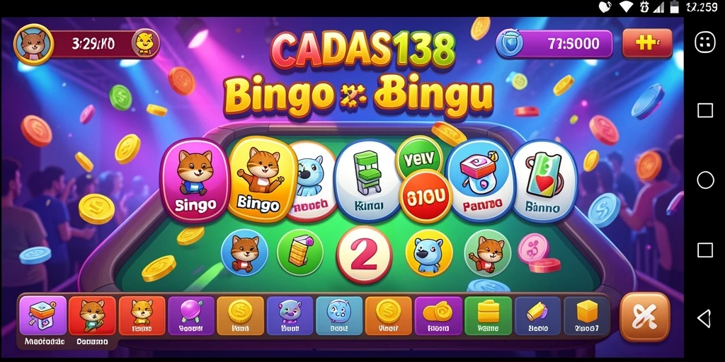 Tampilan gameplay seru dari CADAS138 saat bermain Bingo.