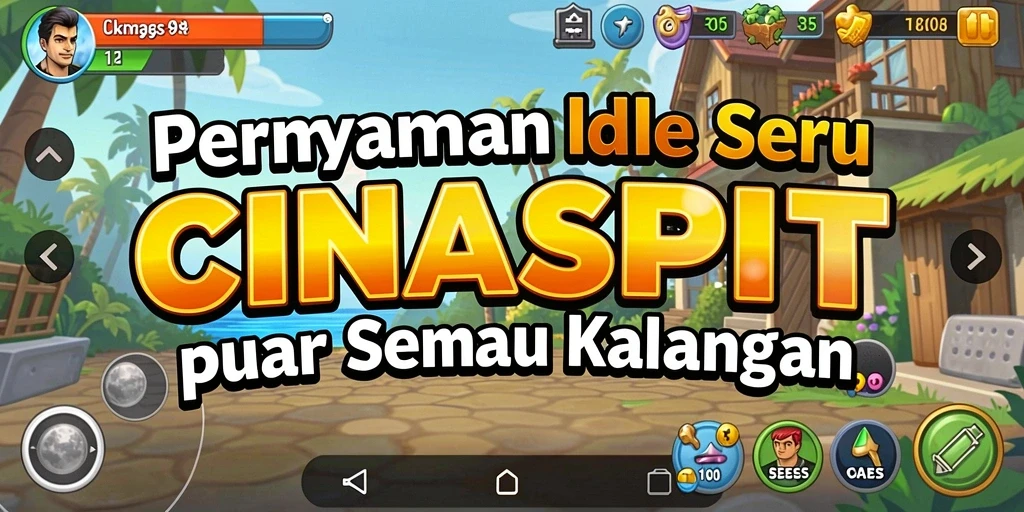 Screenshot gameplay CINASIPIT menampilkan karakter sedang mengumpulkan sumber daya.