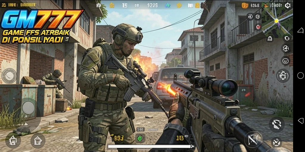 Gameplay seru GM777 dengan aksi tembak-menembak yang intens.