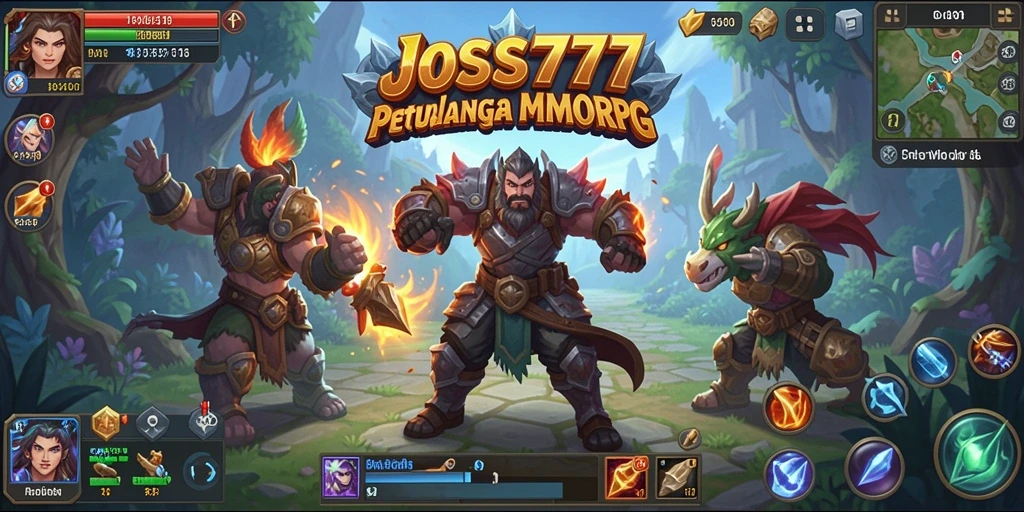 Tangkapan layar JOSS777 menampilkan momen aksi seru dalam petualangan MMORPG.