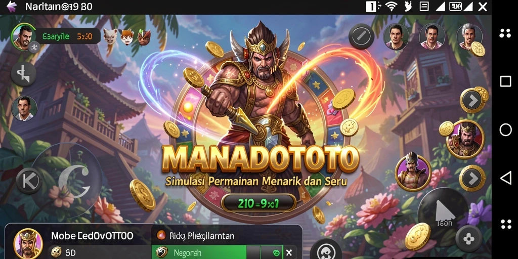 Tampilan gameplay MANADOTOTO yang seru dan interaktif.