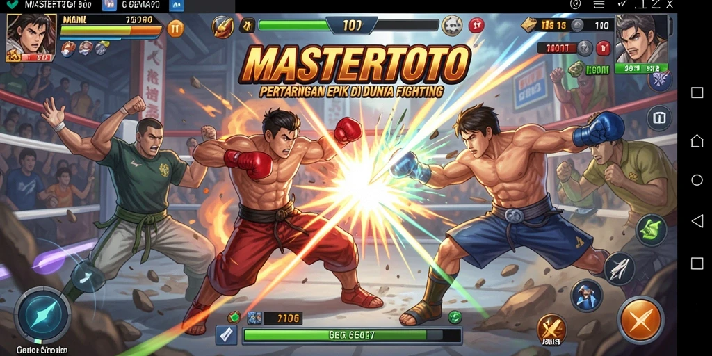 Gameplay MASTERTOTO dengan pertarungan seru dan karakter unik.