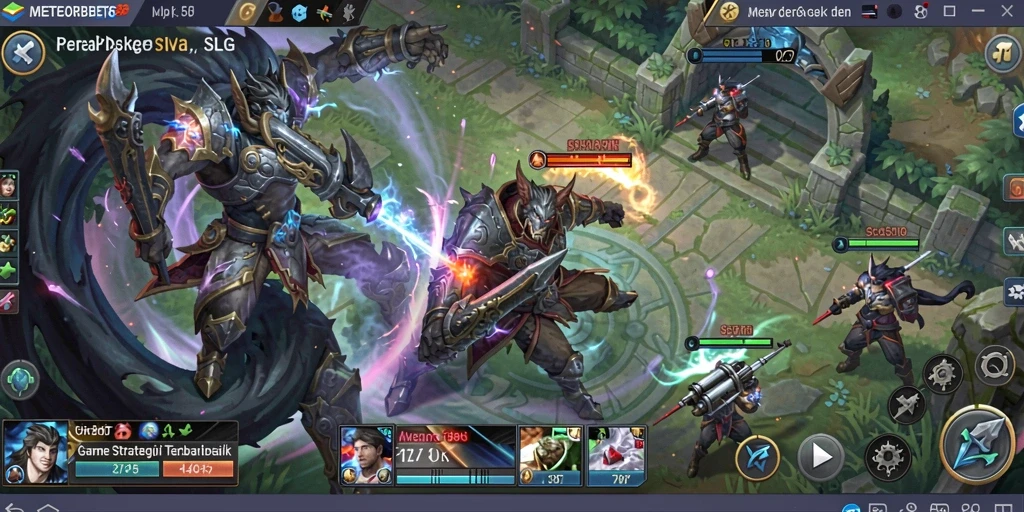 Tangkapan layar dari gameplay intens dalam METEORBET88.