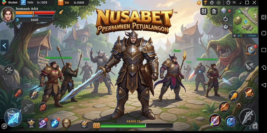 Menampilkan karakter heroik dalam pertempuran epik di dunia RPG.