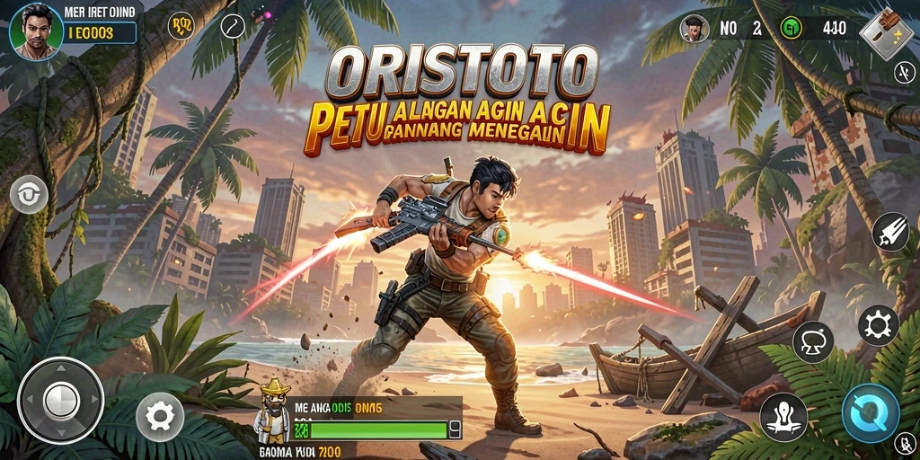 Tampilan gameplay ORISTOTO dengan aksi pertempuran yang dinamis.
