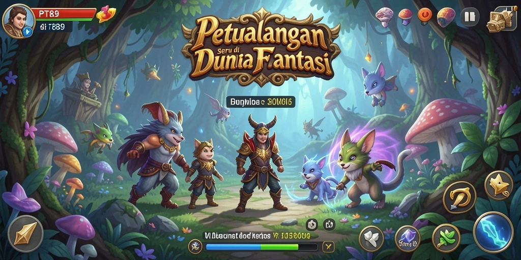 Tampilan gameplay seru dalam dunia petualangan.