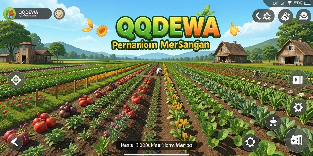 Tangkapan layar QQDEWA menampilkan gameplay bertani yang seru dan interaktif.
