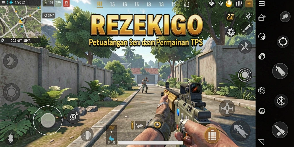 Gameplay mendebarkan dalam REZEKIGO di dunia TPS.