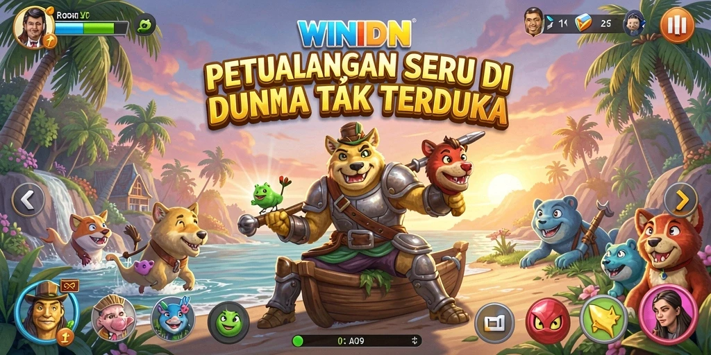 Screenshot gameplay menunjukkan aksi seru dalam petualangan WINIDN.
